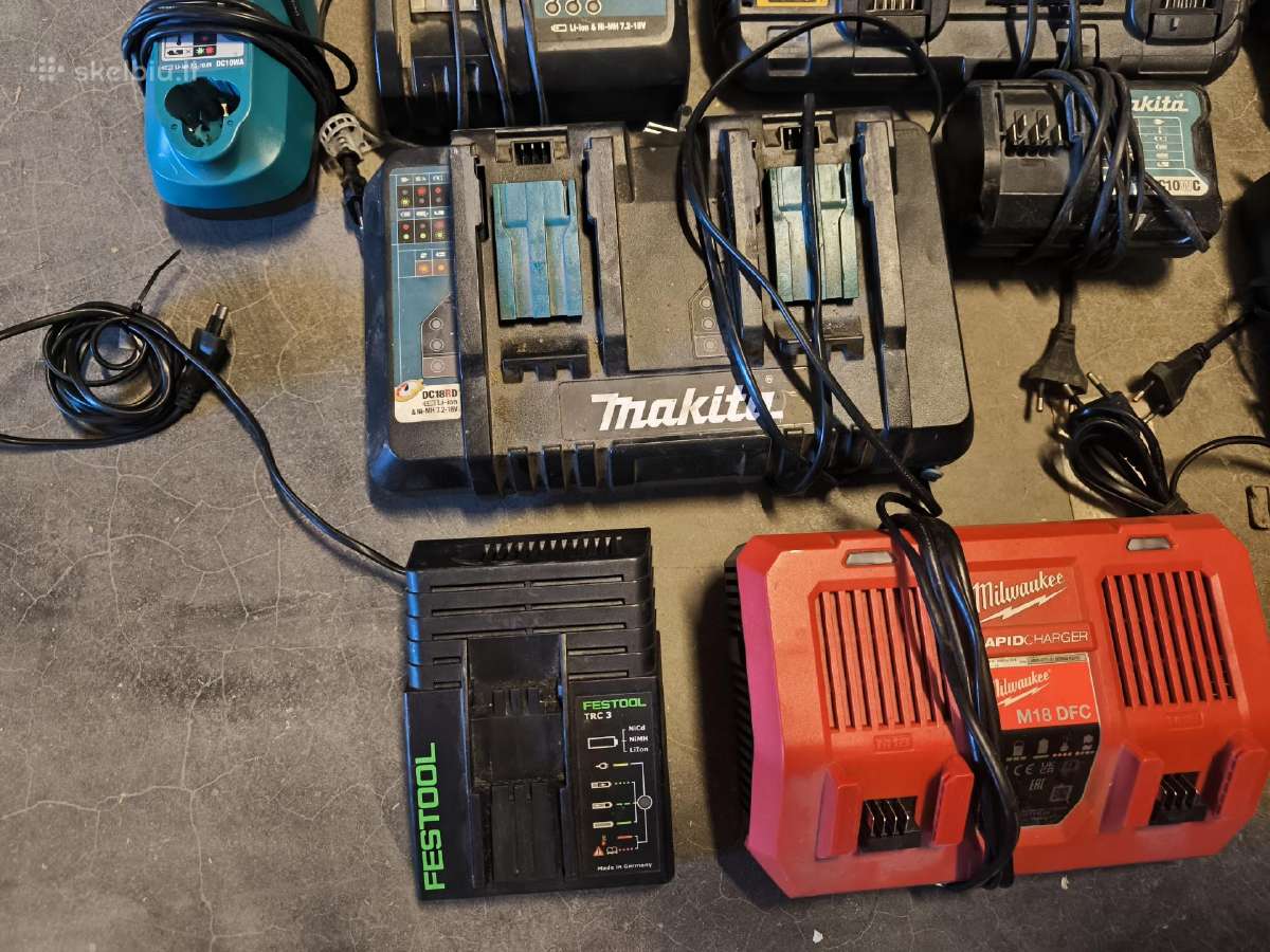 Makita Milwaukee Dewalt Hilti Bosch pakrovejai - nuotraukos Nr. 9