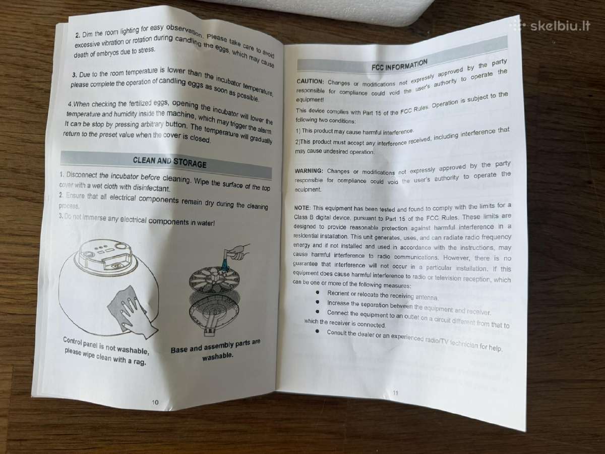 Kiaušinių inkubatorius, automatinis 12 Vnt - nuotraukos Nr. 14