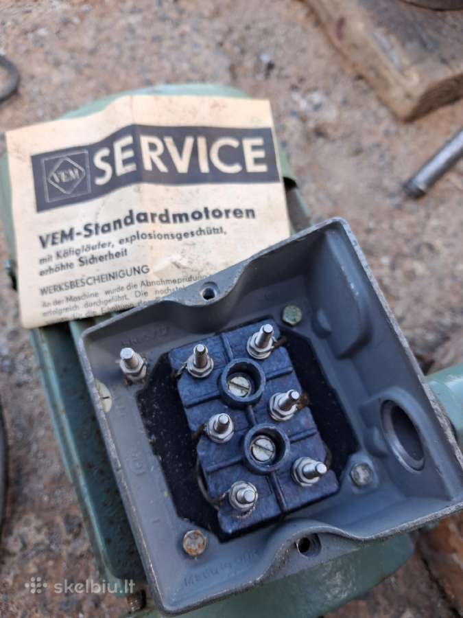 Trifazis variklis 0.5kw. 1380 apsukos. - nuotraukos Nr. 6
