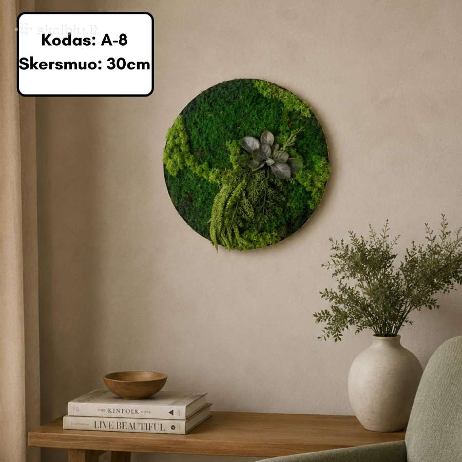 Samanų paveikslai ir dekoracijos, stabilizuotos - nuotraukos Nr. 8
