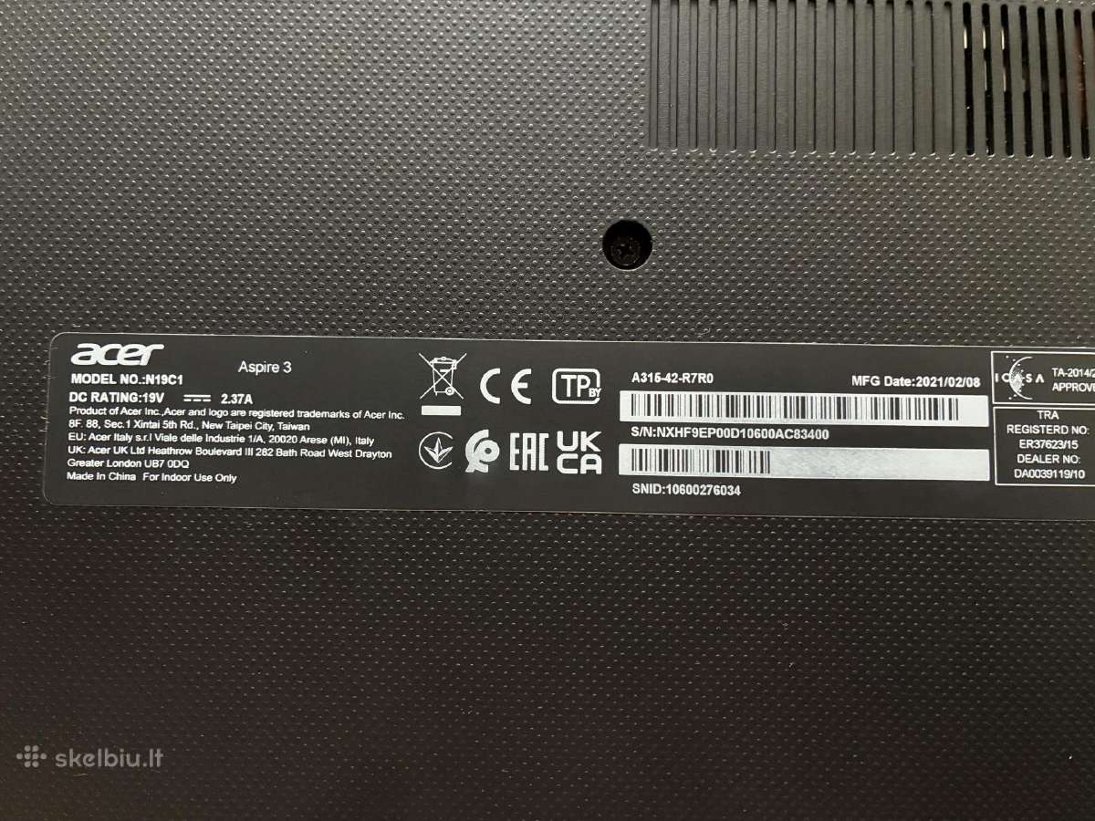 Acer Aspire 3 A315 - nuotraukos Nr. 7