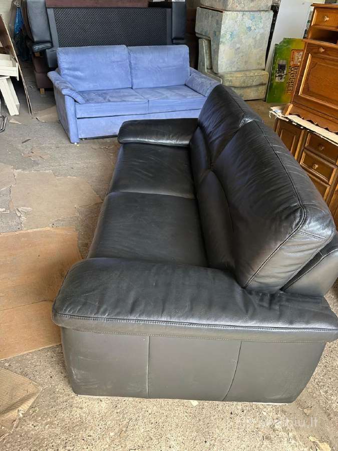 Miegama odinė sofa - nuotraukos Nr. 2