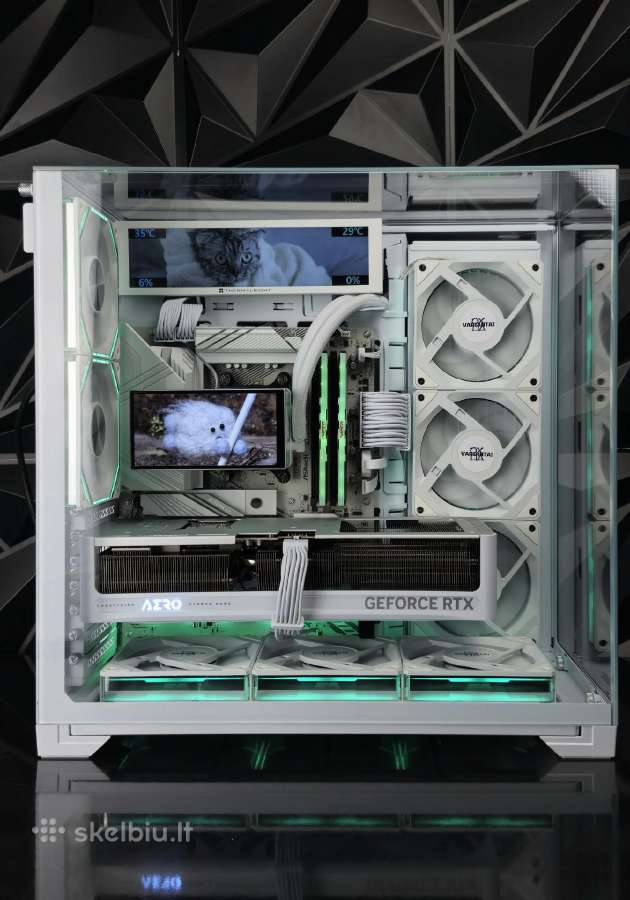 Baltas Zaidimu Kompiuteris Su Ryzen 9800x3d - nuotraukos Nr. 2