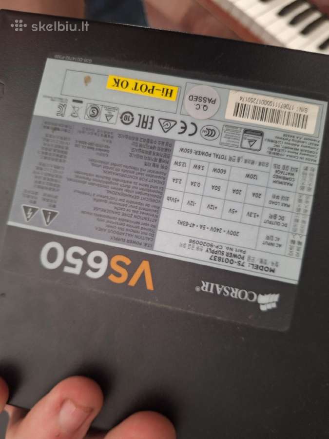 Maitinimo blokas 650w Corsair - nuotraukos Nr. 2