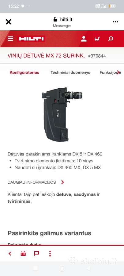 Vinių dėtuvė Mx 72 surink. Ir Antgalis X-460-f8 - nuotraukos Nr. 2