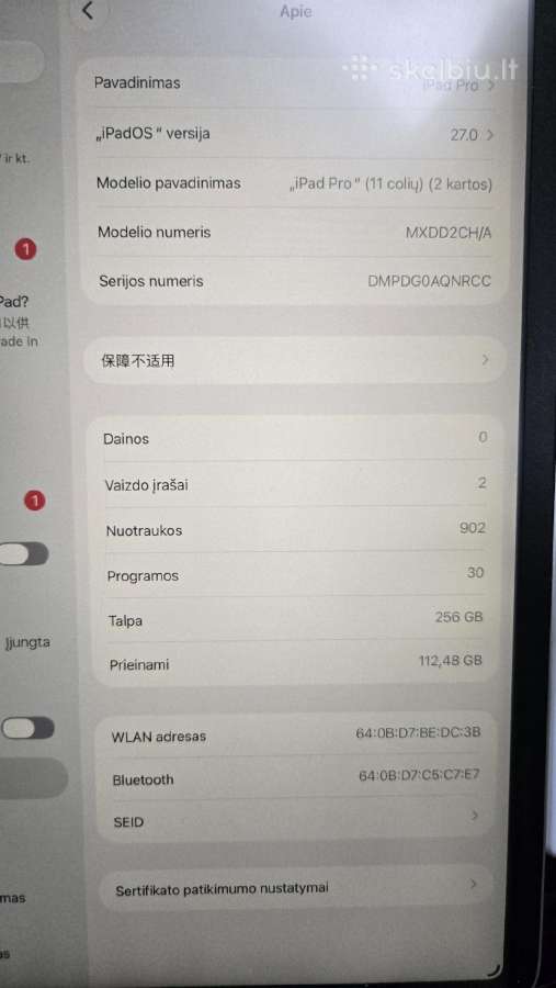 iPad Pro 11" (2020 m., 2 kartos), 256 GB - nuotraukos Nr. 6