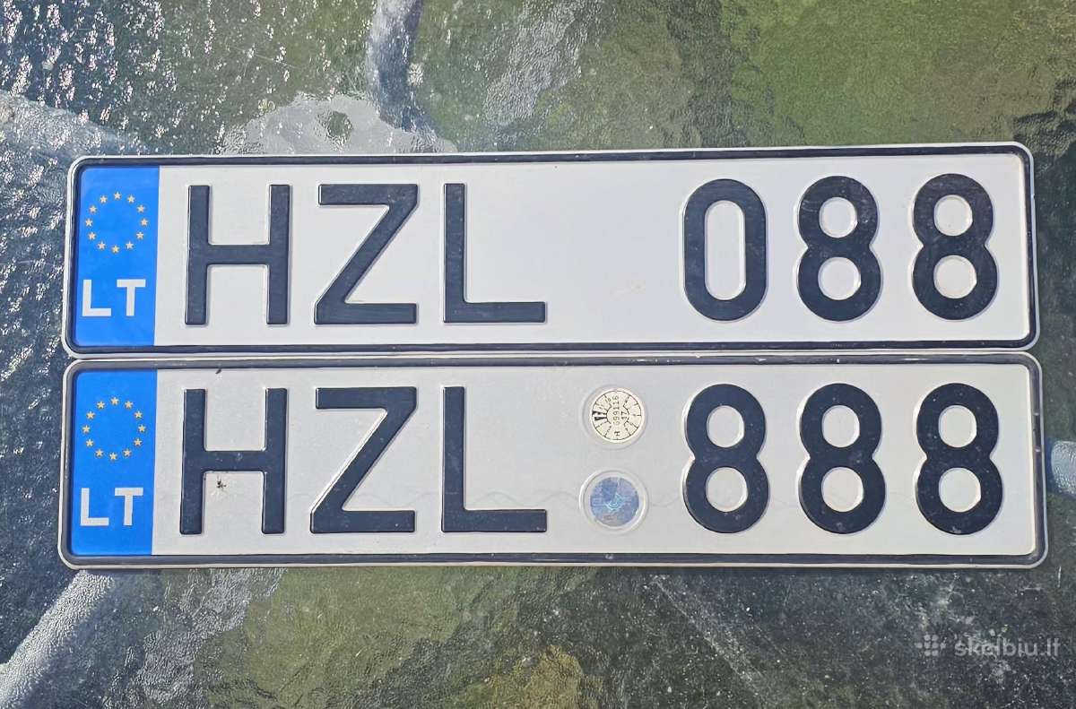 Išskirtinis numerių komplektas: Hzl 888 ir Hzl 088 - nuotraukos Nr. 2