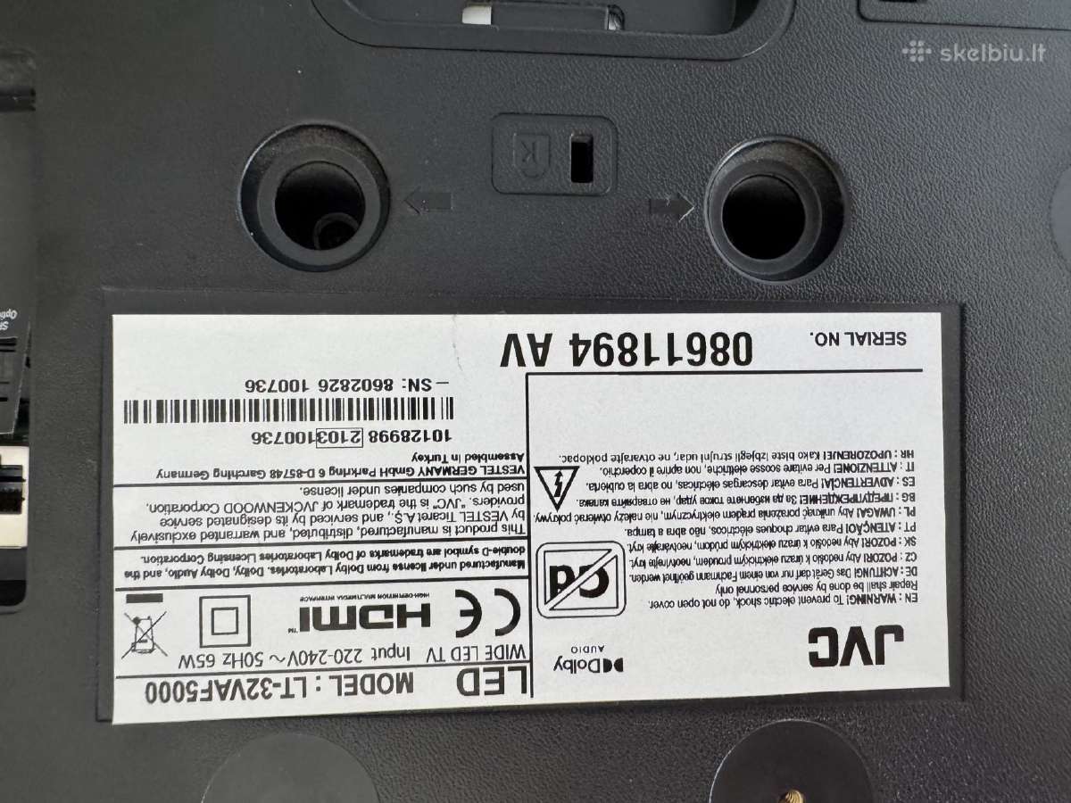 JVC 32 LED televizorius Lt-32vaf5000 - nuotraukos Nr. 3