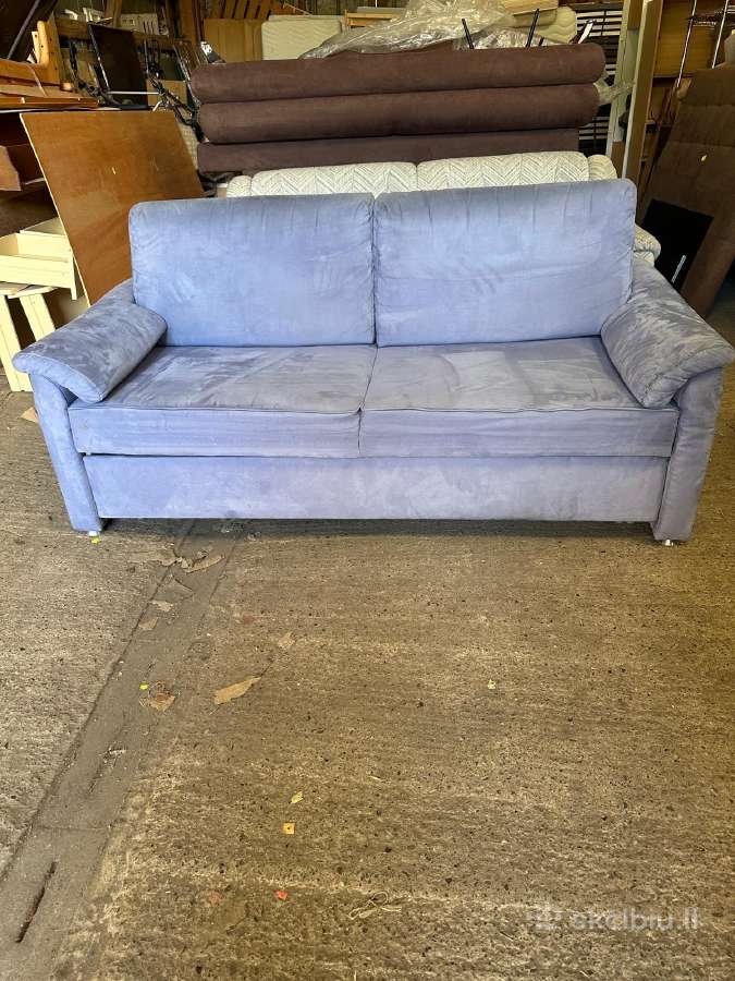 Miegama odinė sofa - nuotraukos Nr. 3