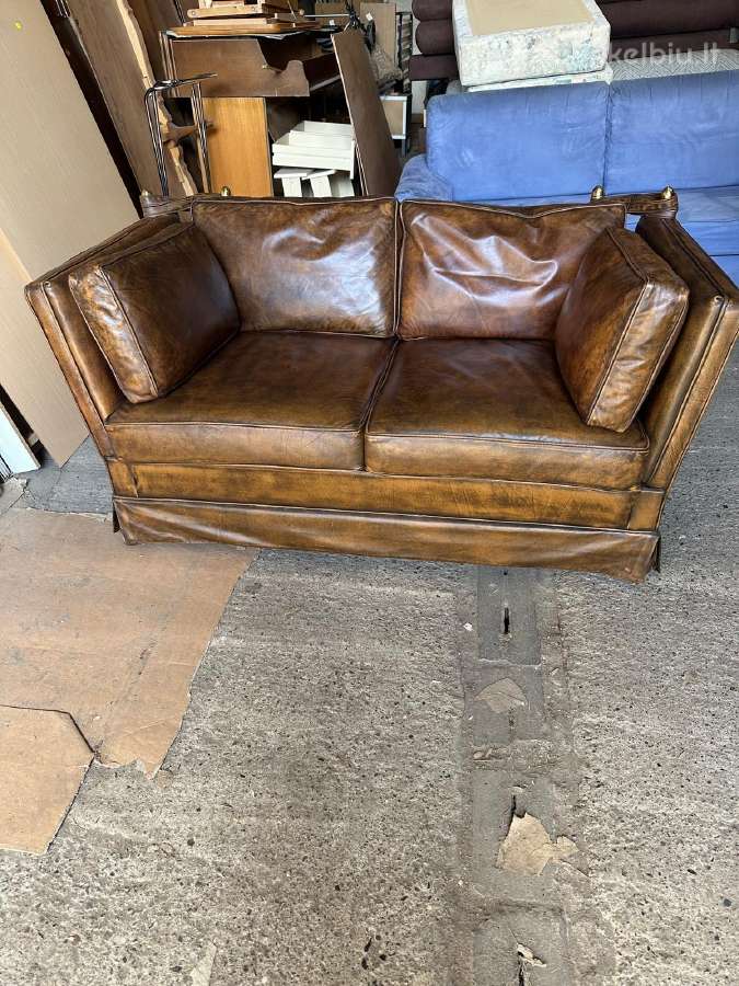 Miegama odinė sofa - nuotraukos Nr. 5