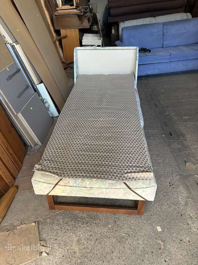 Miegama odinė sofa - nuotraukos Nr. 7