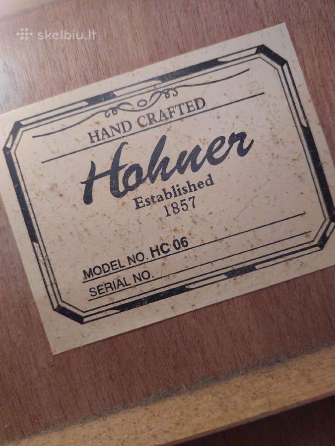 Hohner Hc-06 klasikinė gitara 4/4 + dėklas - nuotraukos Nr. 6