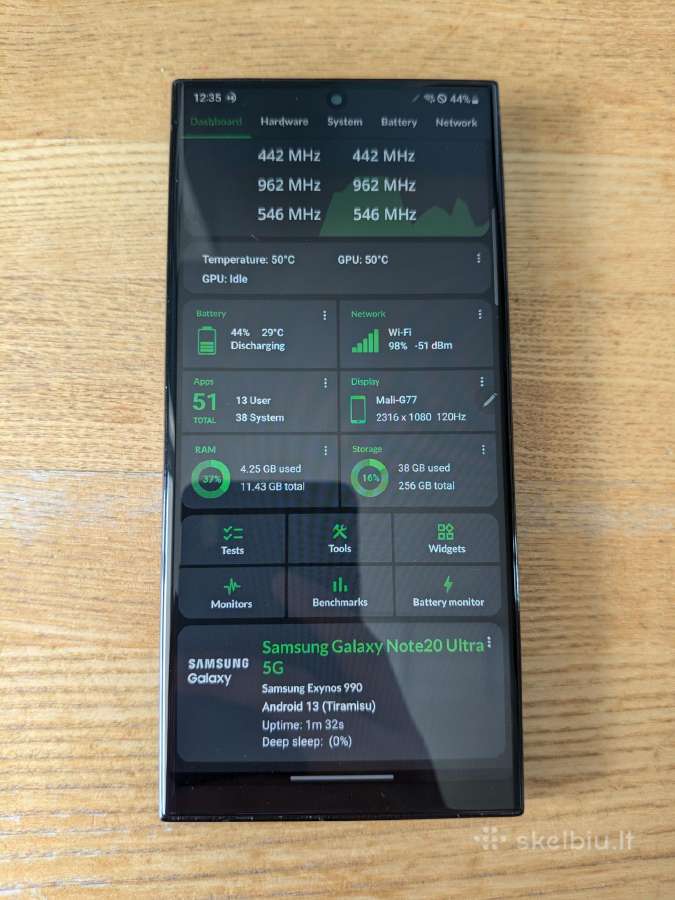Samsung Galaxy Note 20 Ultra 5G 256gb 12gb RAM - nuotraukos Nr. 3