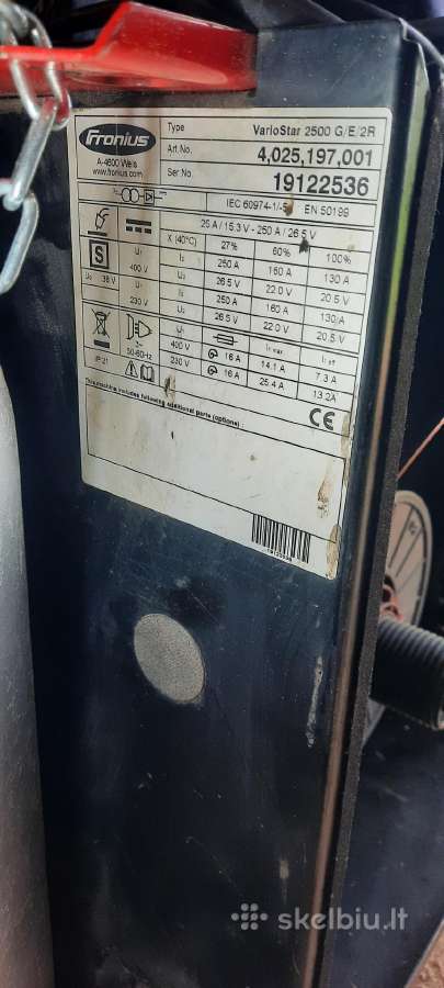 Fronius 2500 telwin 211s - nuotraukos Nr. 6