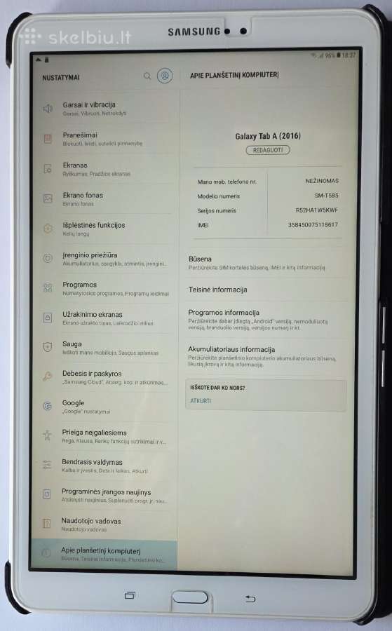 Samsung Galaxy Tab A6 (Lte) - nuotraukos Nr. 2