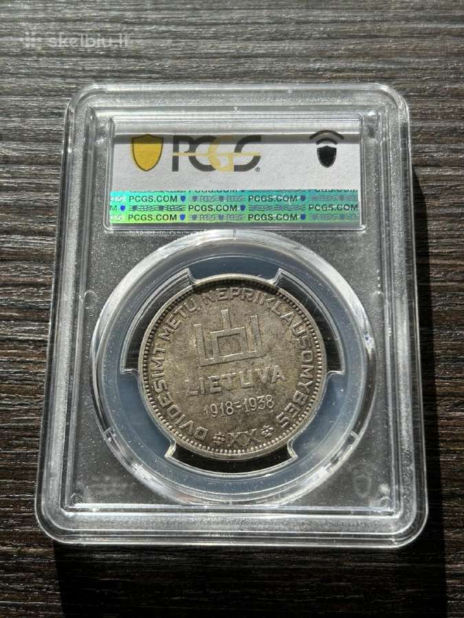 Lietuva 10 litu 1938 Smetona Pcgs Au58 - nuotraukos Nr. 2