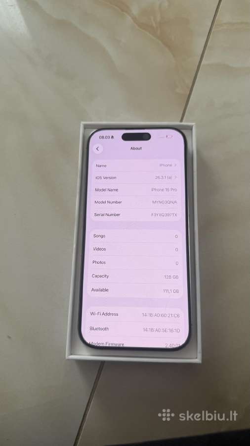 iPhone 16 Pro - nuotraukos Nr. 4