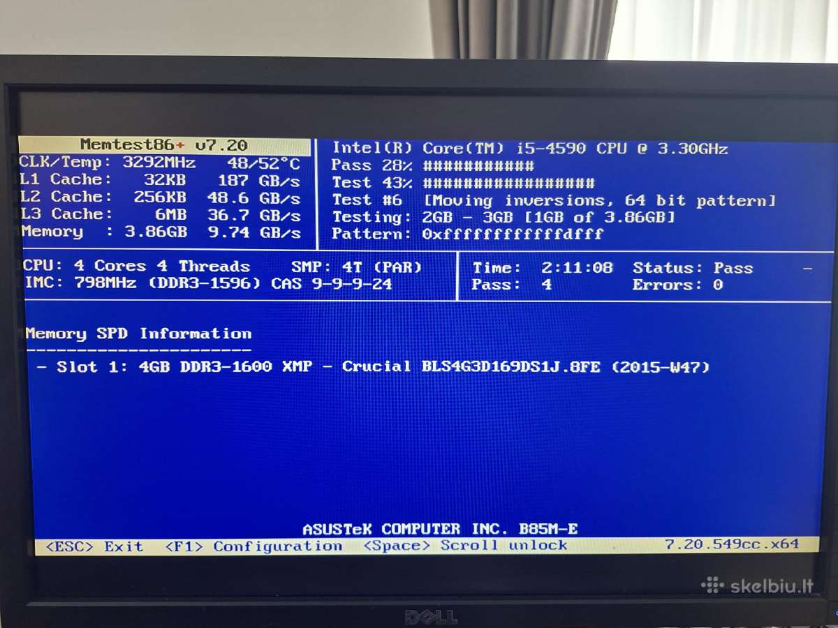24gb Ddr3 6x4gb Crucial Ballistix Sport1600mhz Cl9 - nuotraukos Nr. 4