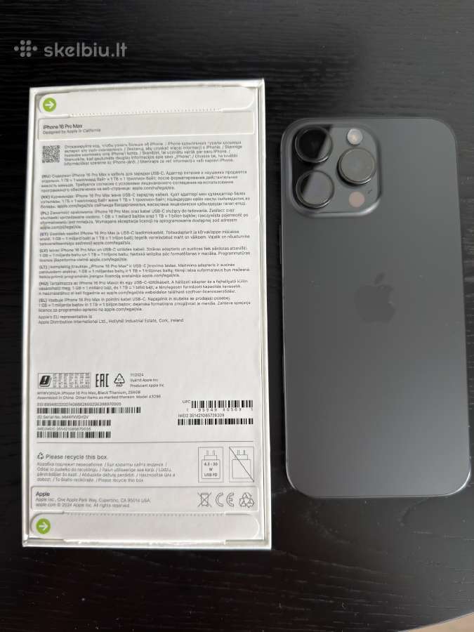 iPhone 16 Pro Max Black Titanium 256gb - nuotraukos Nr. 10