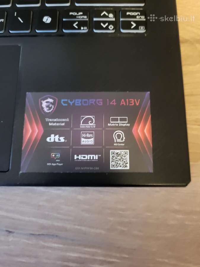 Msi Cyborg 14 A13vf - nuotraukos Nr. 4