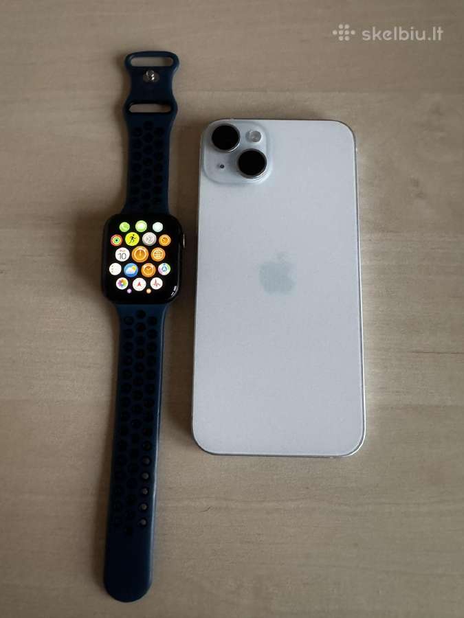 iPhone 15 Plus Blue 128gb + Apple Watch Series 6 - nuotraukos Nr. 3