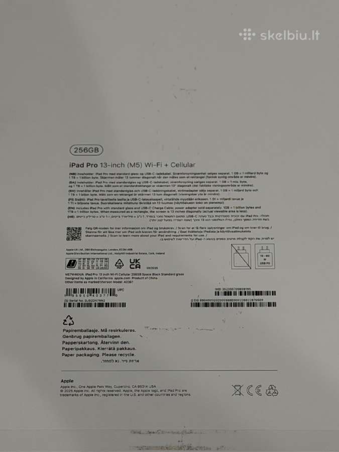 Apple iPad Pro 13 M5 WiFi + Cellular 256gb - nuotraukos Nr. 4