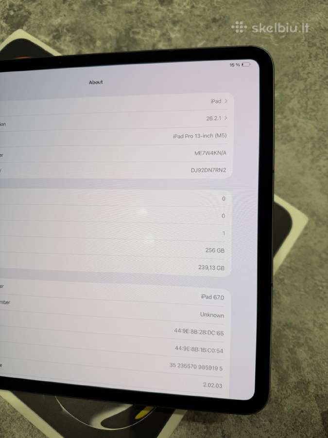 Apple iPad Pro 13 M5 WiFi + Cellular 256gb - nuotraukos Nr. 5