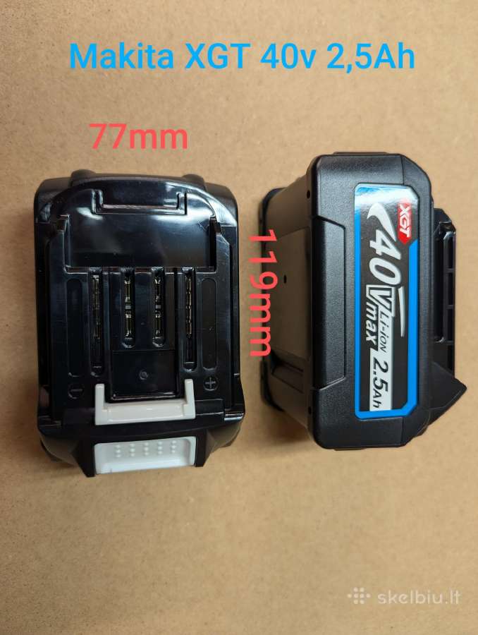 Baterijos Makita 18v 40v, Milwaukee 18v - nuotraukos Nr. 3