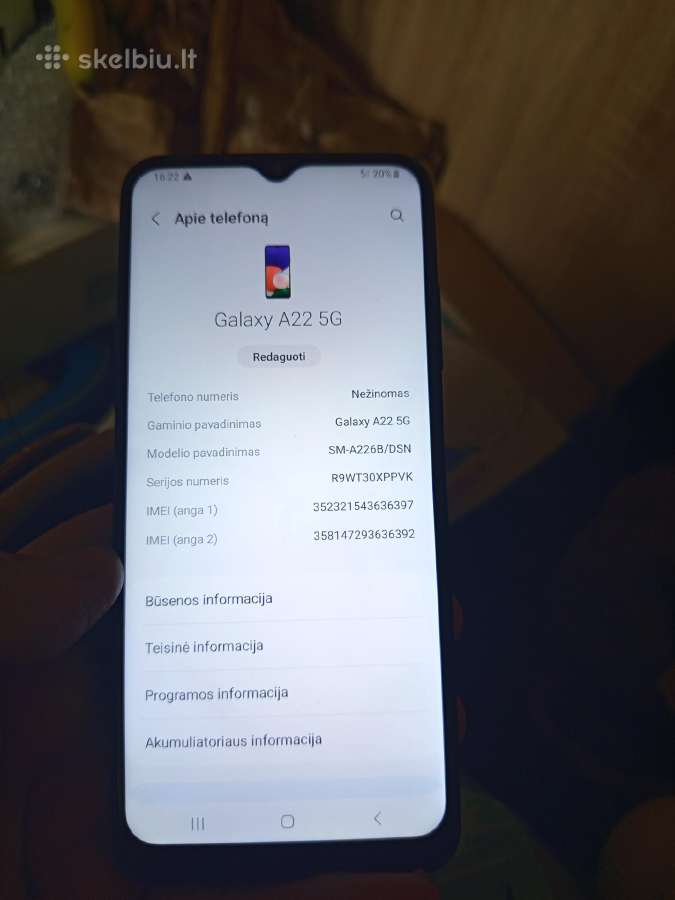 Samsung Galaxy A22-5G - nuotraukos Nr. 2