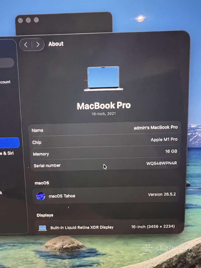 MacBook Pro 16'' 2021 - nuotraukos Nr. 3