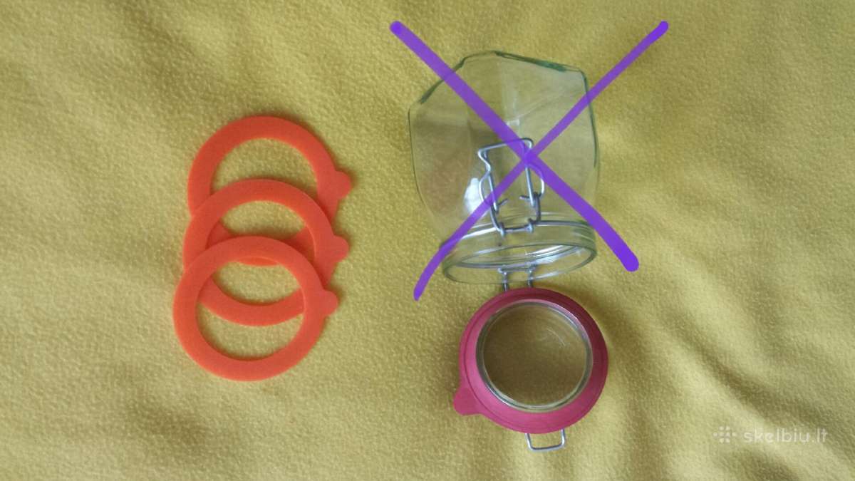 3 silikoniniai sandarinimo ziedai stiklainiams - nuotraukos Nr. 4