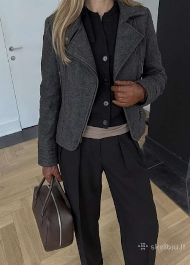 Biker jacket su vilna - nuotraukos Nr. 4