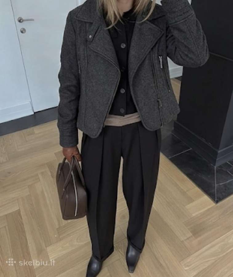 Biker jacket su vilna - nuotraukos Nr. 5
