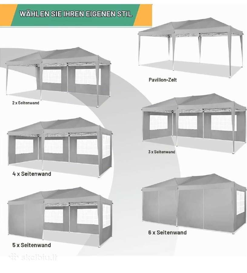 Vandeniuj atspari palapinė pavėsinė,3*6 - nuotraukos Nr. 5