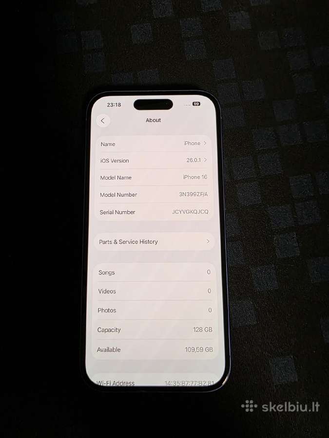 iPhone 16 128gb - nuotraukos Nr. 6