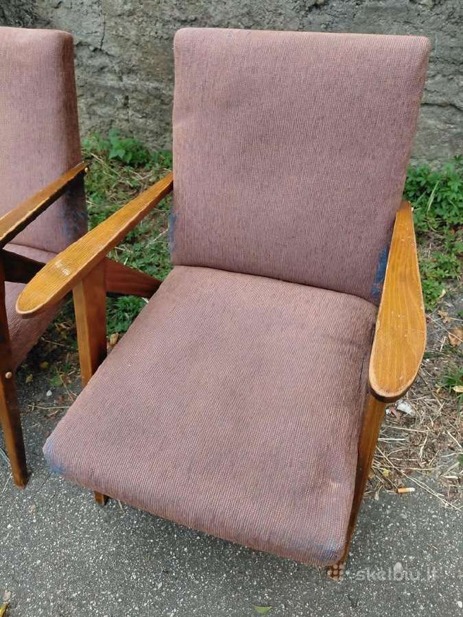 Vintažinis fotelis, 2vnt. - nuotraukos Nr. 4