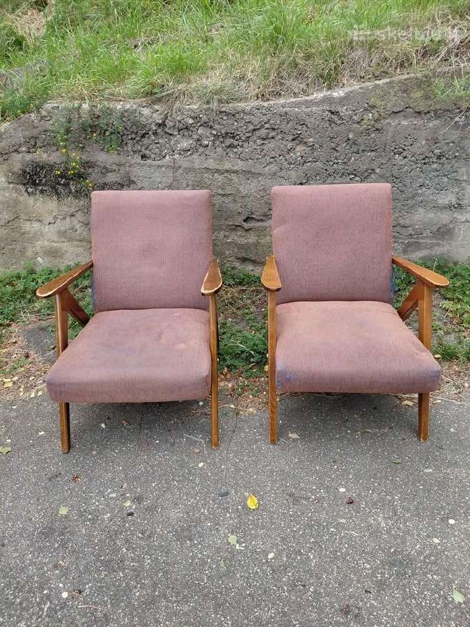 Vintažinis fotelis, 2vnt. - nuotraukos Nr. 2
