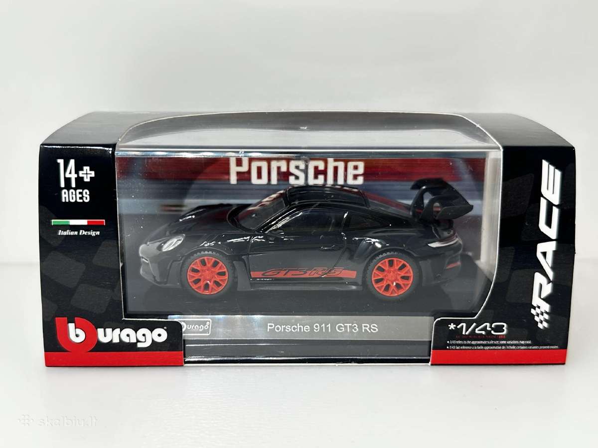Porsche 911 (992) Gt3 RS 2022 juoda/raudona 1:43 B - nuotraukos Nr. 2