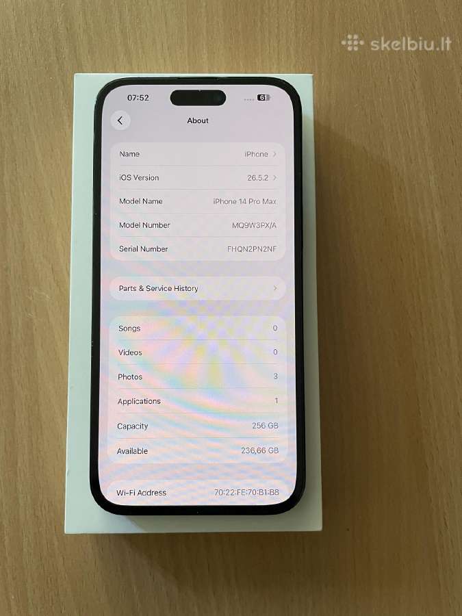 Apple iPhone 14 Pro Max ,256 GB. - nuotraukos Nr. 7