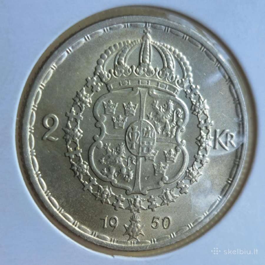 1950 Švedija 2 kronos - nuotraukos Nr. 2