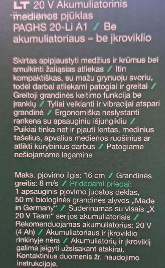 Parkside medienos pjūklas - nuotraukos Nr. 5