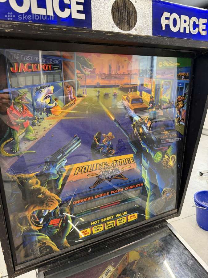 Pinball žaidimų automatas Williamspolice Force - nuotraukos Nr. 5