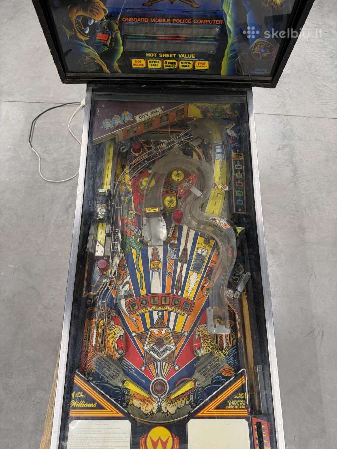 Pinball žaidimų automatas Williamspolice Force - nuotraukos Nr. 6