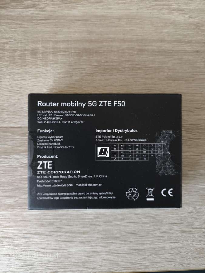 Kompaktiškas mobilus 5G maršrutizatorius Zte F50 - nuotraukos Nr. 2