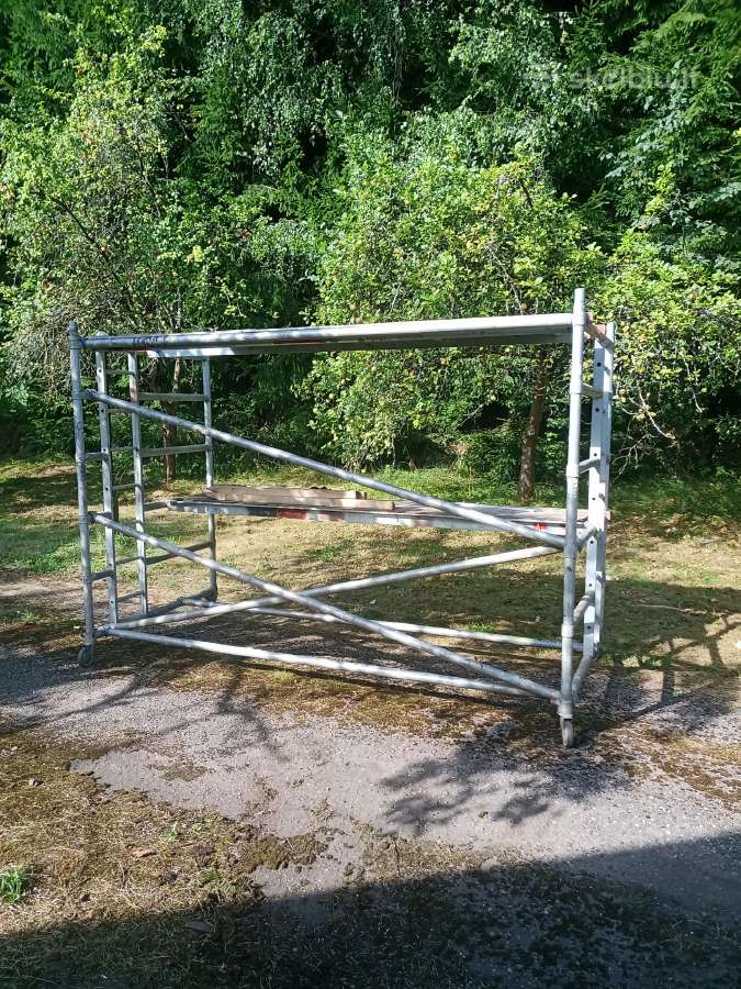 Aliuminis bokštelis 3m ilgis 2vnt aiksteles - nuotraukos Nr. 2