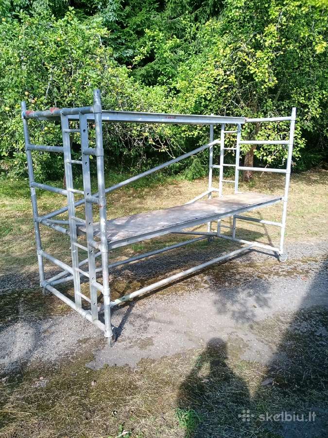 Aliuminis bokštelis 3m ilgis 2vnt aiksteles - nuotraukos Nr. 3