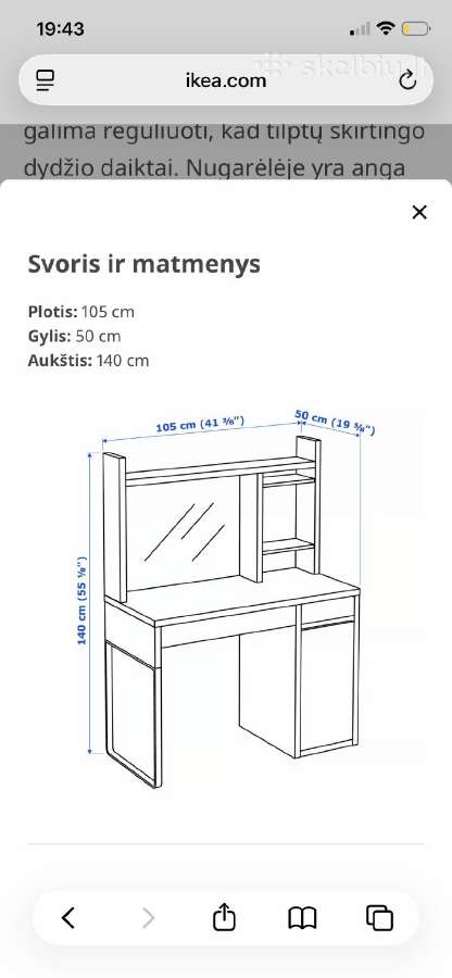 Ikea Micke stalas + gaming kėdė - nuotraukos Nr. 6