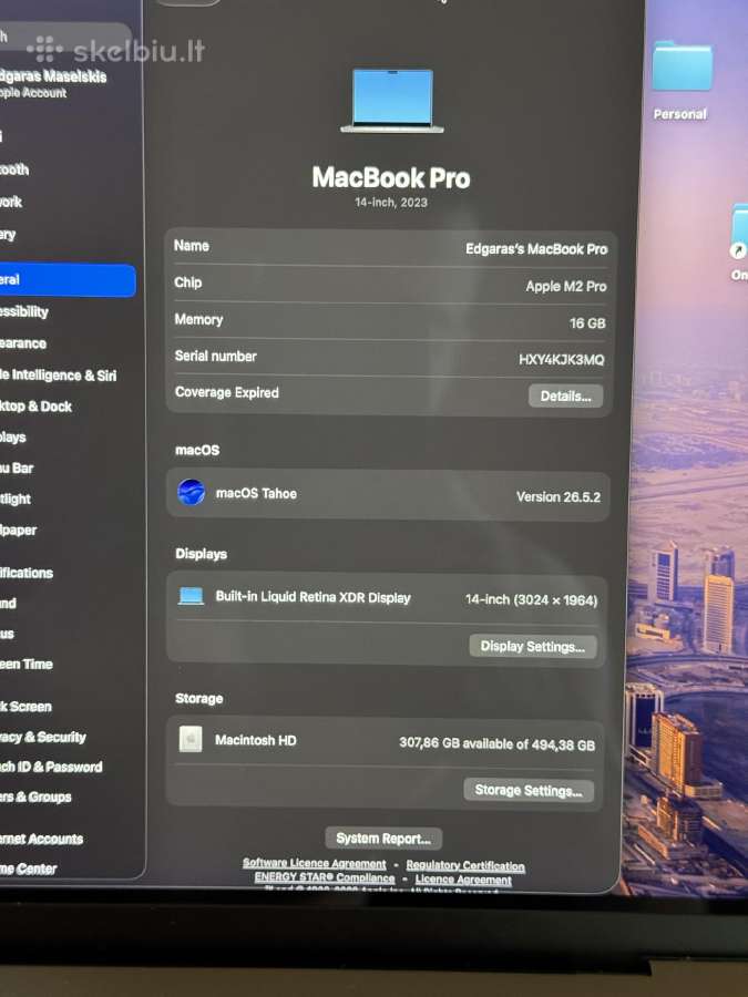 MacBook Pro 14 M2 Pro (2023) - nuotraukos Nr. 2
