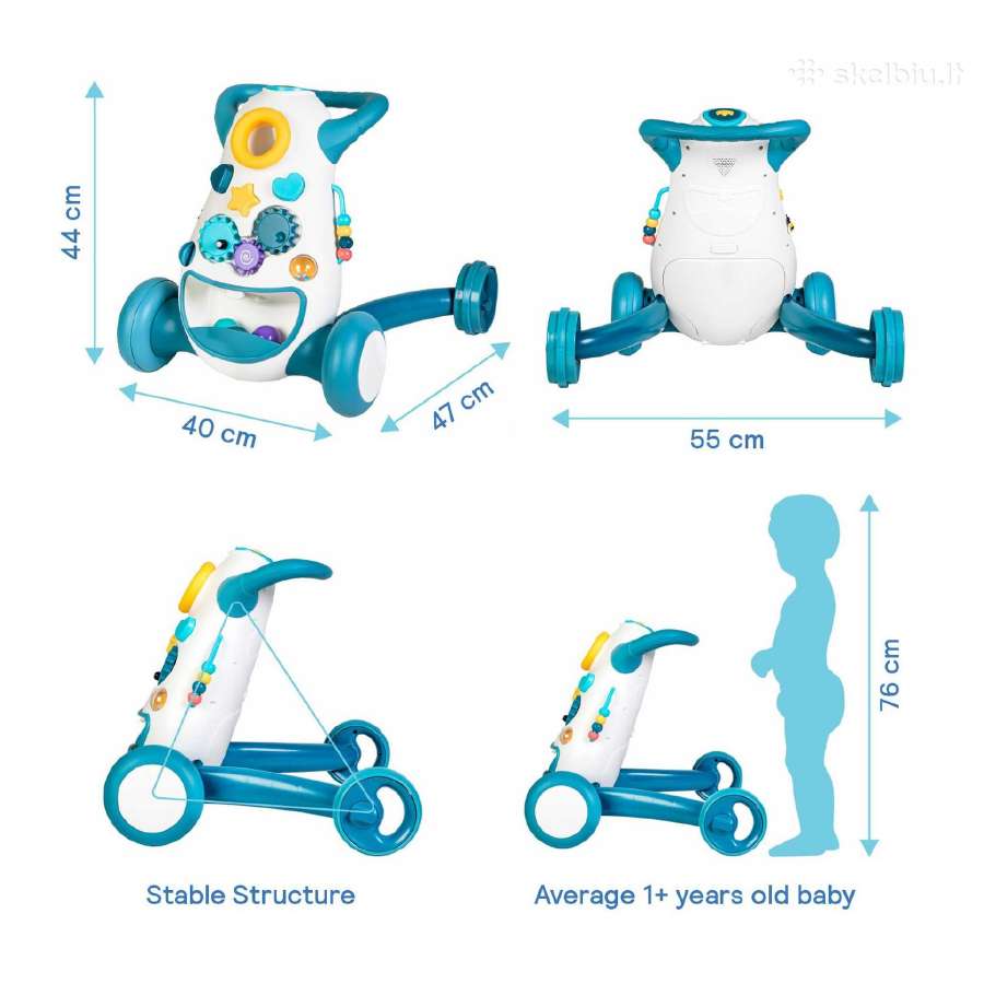 Vaikiškas stumdukas - vaikštynė Hello Baby Walker - nuotraukos Nr. 2