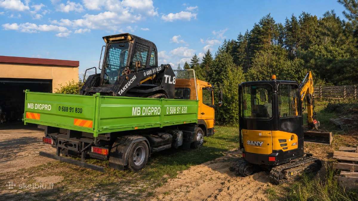 Bobcat, mini ekskavatorius ir krovinių pervežimas - nuotraukos Nr. 4